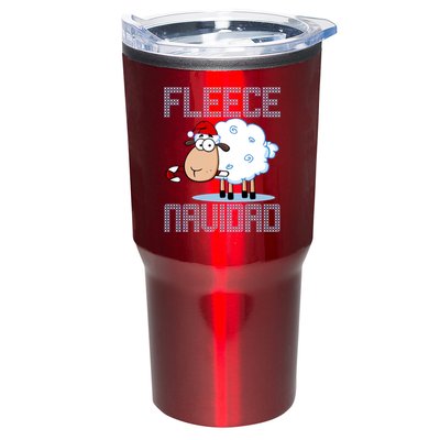 Fleece Navidad Sheep Lamb Ugly Christmas Sweater Design Tumbler