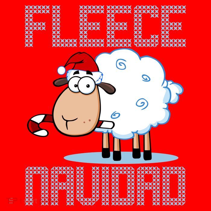 Fleece Navidad Sheep Lamb Ugly Christmas Sweater Design Poster