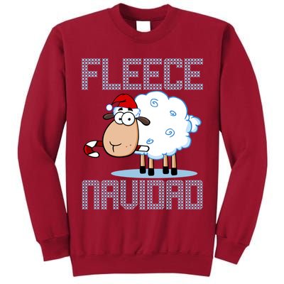Fleece Navidad Sheep Lamb Ugly Christmas Sweater Design Tall Sweatshirt