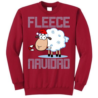 Fleece Navidad Sheep Lamb Ugly Christmas Sweater Design Tall Sweatshirt