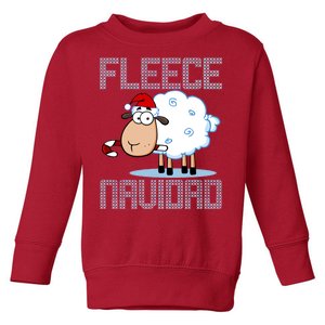 Fleece Navidad Sheep Lamb Ugly Christmas Sweater Design Toddler Sweatshirt