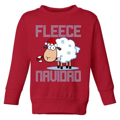 Fleece Navidad Sheep Lamb Ugly Christmas Sweater Design Toddler Sweatshirt