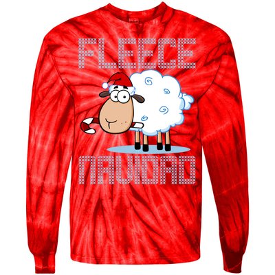 Fleece Navidad Sheep Lamb Ugly Christmas Sweater Design Tie-Dye Long Sleeve Shirt