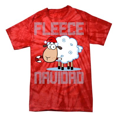 Fleece Navidad Sheep Lamb Ugly Christmas Sweater Design Tie-Dye T-Shirt