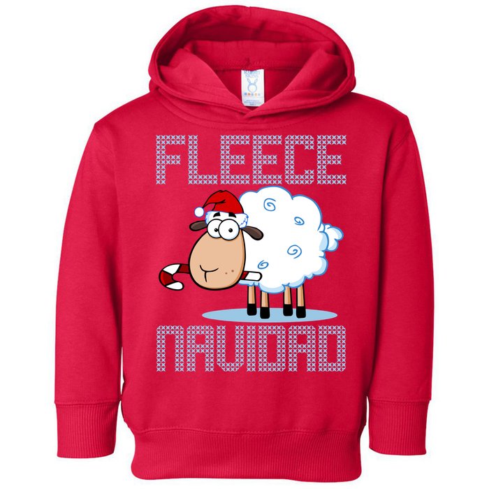 Fleece Navidad Sheep Lamb Ugly Christmas Sweater Design Toddler Hoodie