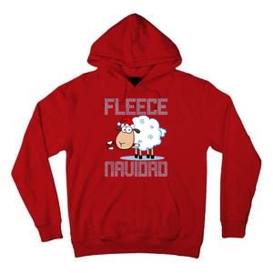 Fleece Navidad Sheep Lamb Ugly Christmas Sweater Design Tall Hoodie