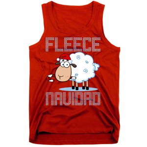 Fleece Navidad Sheep Lamb Ugly Christmas Sweater Design Tank Top