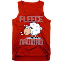 Fleece Navidad Sheep Lamb Ugly Christmas Sweater Design Tank Top