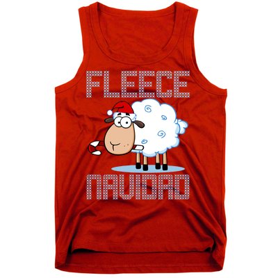 Fleece Navidad Sheep Lamb Ugly Christmas Sweater Design Tank Top