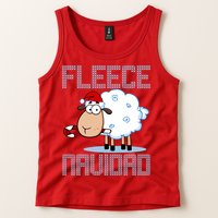 Fleece Navidad Sheep Lamb Ugly Christmas Sweater Design Tank Top