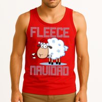 Fleece Navidad Sheep Lamb Ugly Christmas Sweater Design Tank Top
