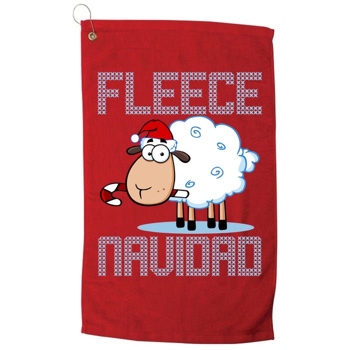 Fleece Navidad Sheep Lamb Ugly Christmas Sweater Design Golf Towel