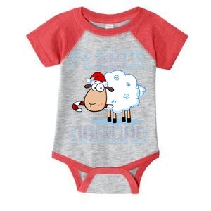 Fleece Navidad Sheep Lamb Ugly Christmas Sweater Design Infant Baby Jersey Bodysuit