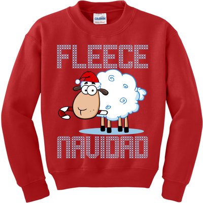 Fleece Navidad Sheep Lamb Ugly Christmas Sweater Design Kids Sweatshirt