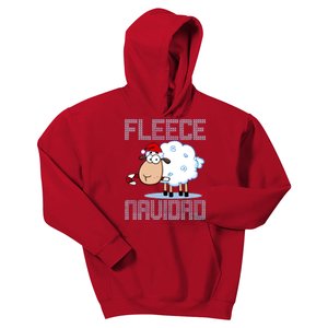 Fleece Navidad Sheep Lamb Ugly Christmas Sweater Design Kids Hoodie