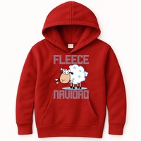 Fleece Navidad Sheep Lamb Ugly Christmas Sweater Design Kids Hoodie