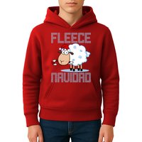 Fleece Navidad Sheep Lamb Ugly Christmas Sweater Design Kids Hoodie