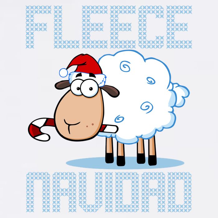 Fleece Navidad Sheep Lamb Ugly Christmas Sweater Design Garment-Dyed Sweatshirt
