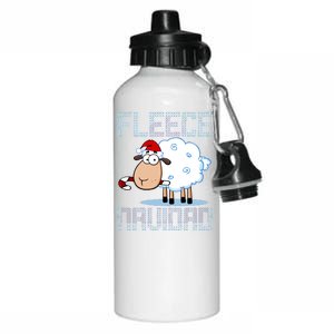 Fleece Navidad Sheep Lamb Ugly Christmas Sweater Design Aluminum Water Bottle