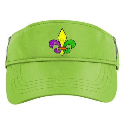 Fleur De Lis Retro Mardi Gras New Orleans Logo Adult Drive Performance Visor