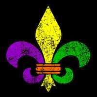 Fleur De Lis Retro Mardi Gras New Orleans Logo Backpack