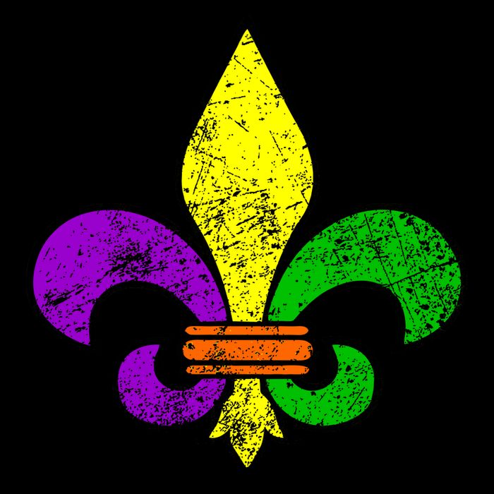 Fleur De Lis Retro Mardi Gras New Orleans Logo Backpack