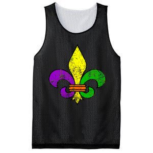 Fleur De Lis Retro Mardi Gras New Orleans Logo Mesh Reversible Basketball Jersey Tank