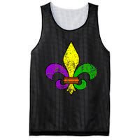 Fleur De Lis Retro Mardi Gras New Orleans Logo Mesh Reversible Basketball Jersey Tank