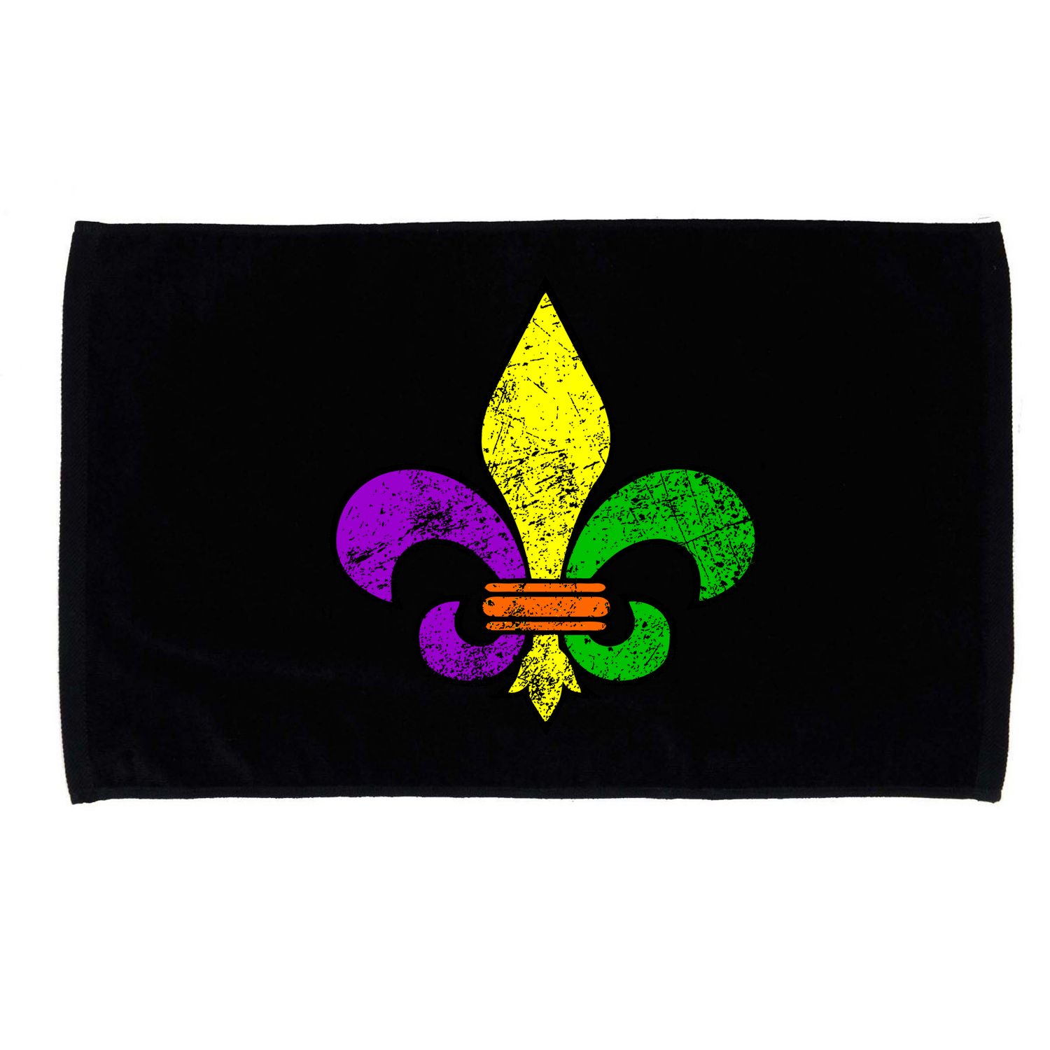 Fleur De Lis Retro Mardi Gras New Orleans Logo Microfiber Hand Towel