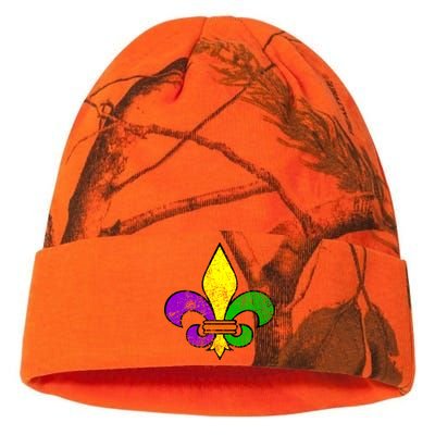 Fleur De Lis Retro Mardi Gras New Orleans Logo Kati Licensed 12" Camo Beanie