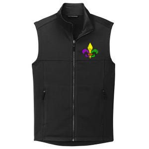 Fleur De Lis Retro Mardi Gras New Orleans Logo Collective Smooth Fleece Vest