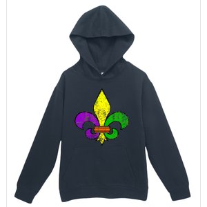 Fleur De Lis Retro Mardi Gras New Orleans Logo Urban Pullover Hoodie