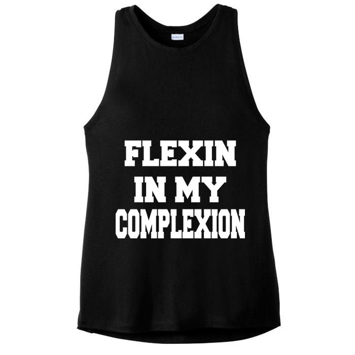 Flexin In My Complexion Ladies PosiCharge Tri-Blend Wicking Tank
