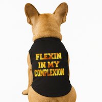Flexin In My Complexion Gold Print Doggie Tank