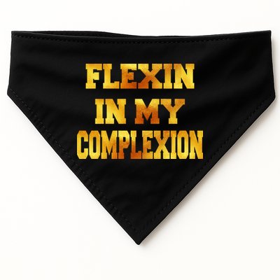 Flexin In My Complexion Gold Print USA-Made Doggie Bandana