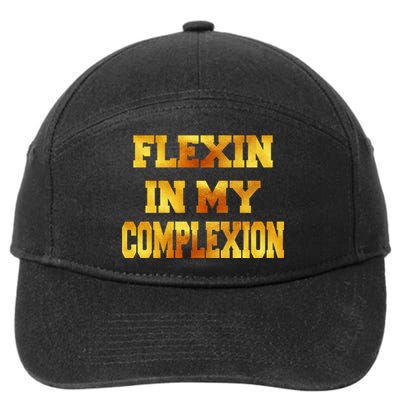 Flexin In My Complexion Gold Print 7-Panel Snapback Hat