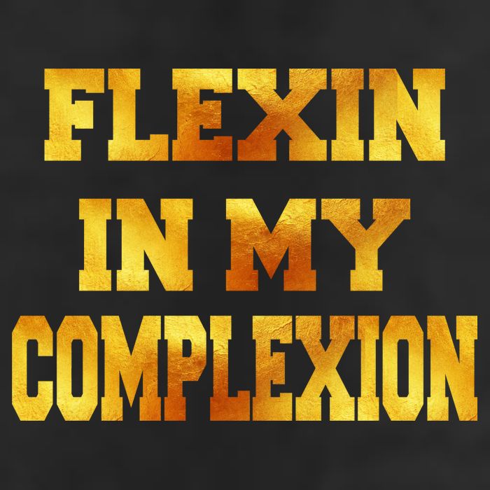 Flexin In My Complexion Gold Print Adult Drive Performance Visor