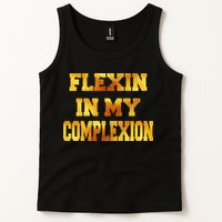 Flexin In My Complexion Gold Print Tank Top