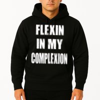 Flexin My Complexion Distressed Logo Hoodie