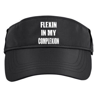 Flexin My Complexion Distressed Logo Adult Drive Performance Visor