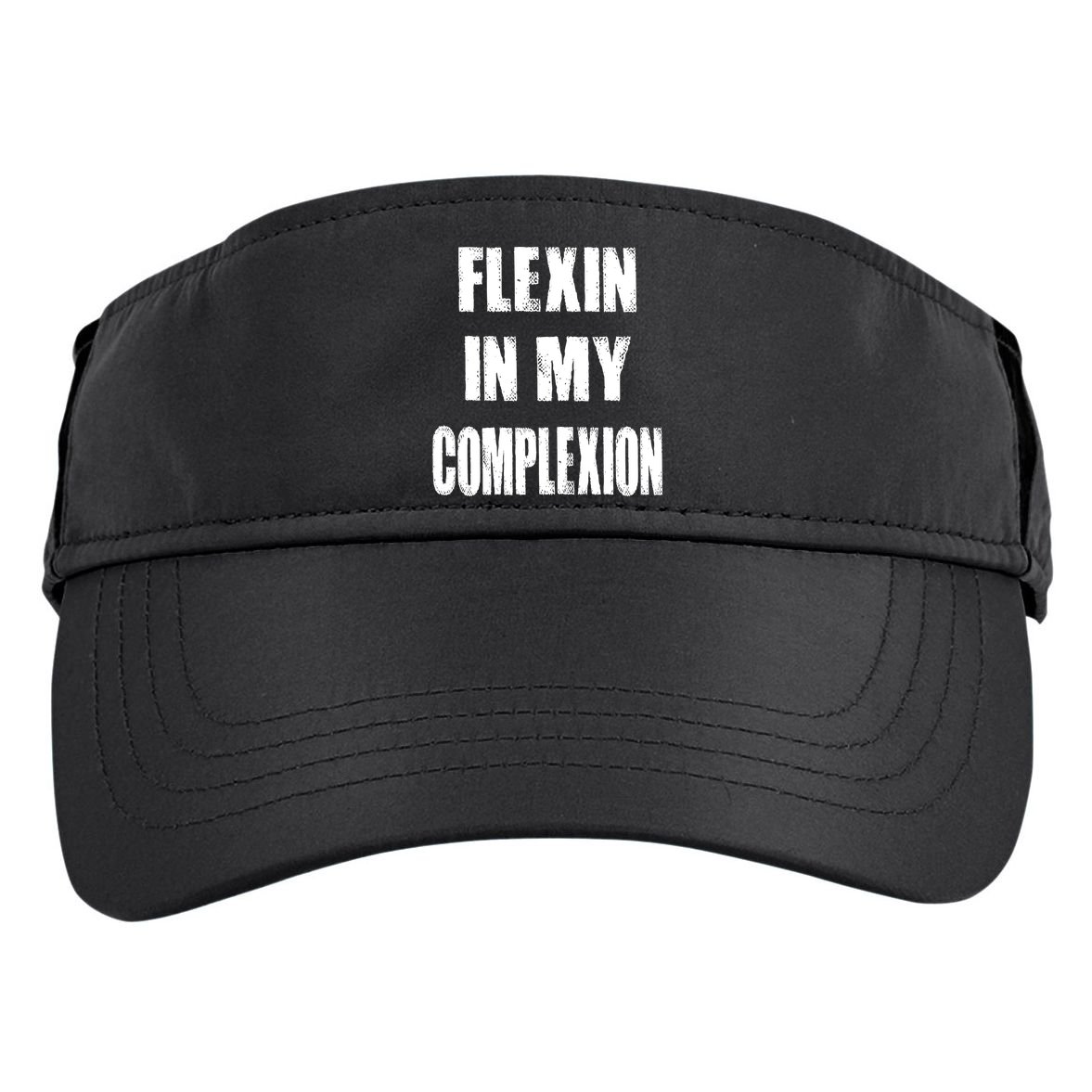 Flexin My Complexion Distressed Logo Adult Drive Performance Visor