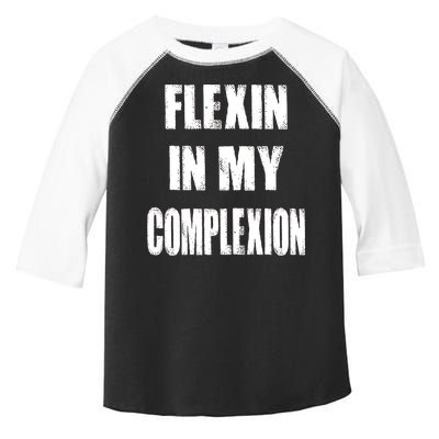Flexin My Complexion Distressed Logo Toddler Fine Jersey T-Shirt