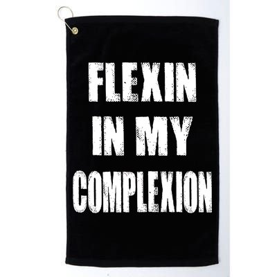 Flexin My Complexion Distressed Logo Golf Towel