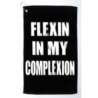 Flexin My Complexion Distressed Logo Golf Towel