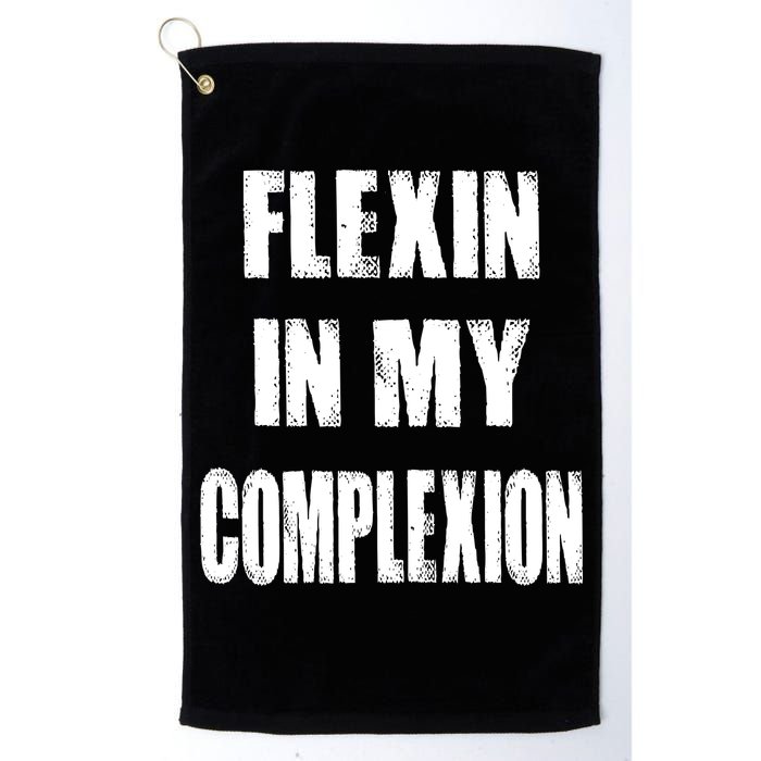 Flexin My Complexion Distressed Logo Golf Towel