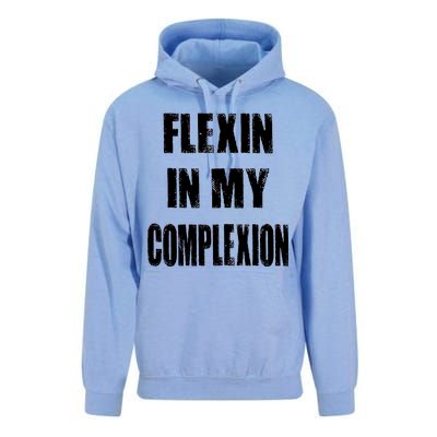 Flexin My Complexion Distressed Logo Unisex Surf Hoodie