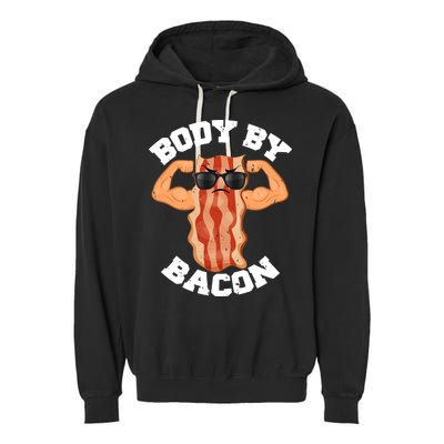 Flexing Body by Bacon Garment-Dyed Fleece Hoodie