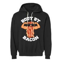 Flexing Body by Bacon Garment-Dyed Fleece Hoodie