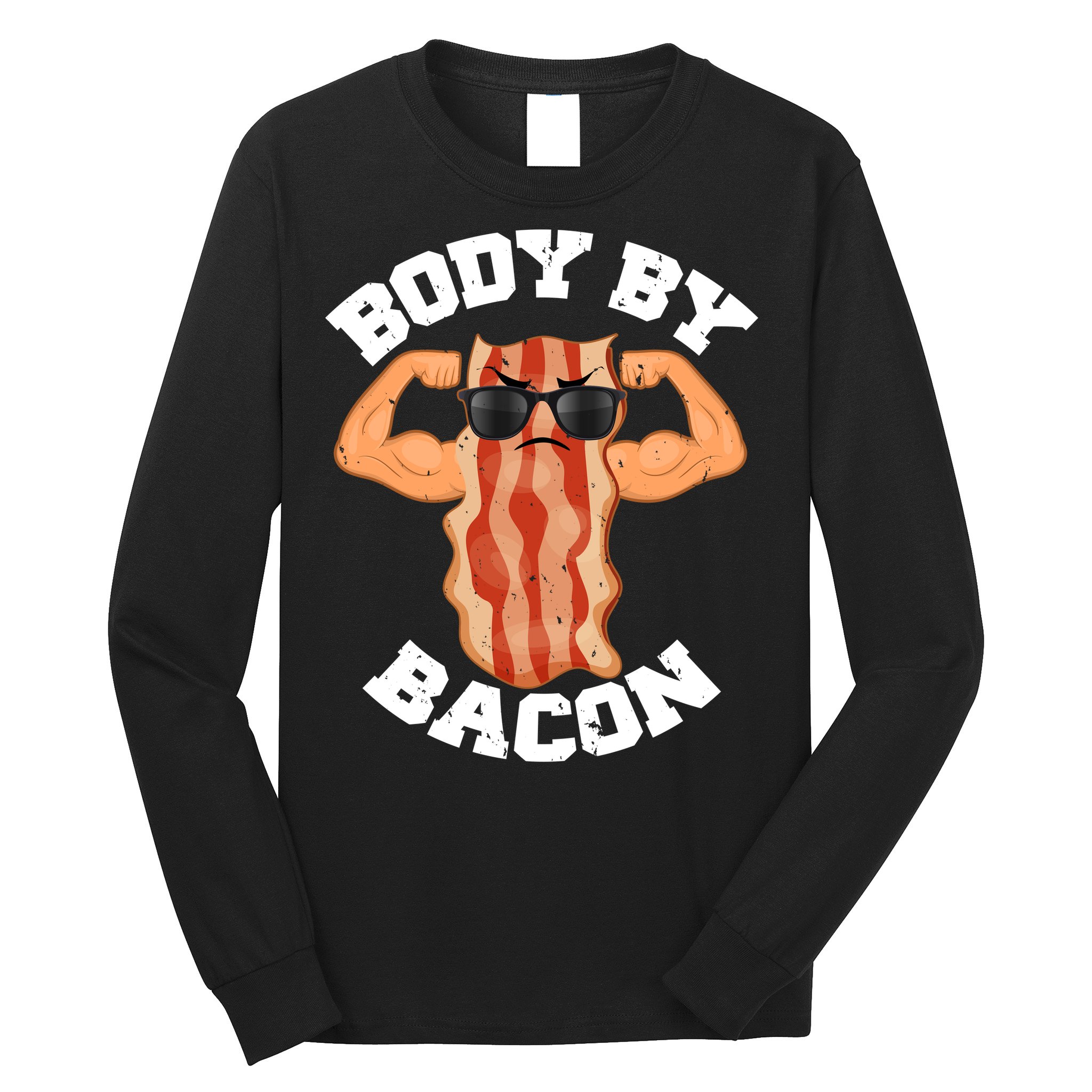 Flexing Body by Bacon Long Sleeve Shirt