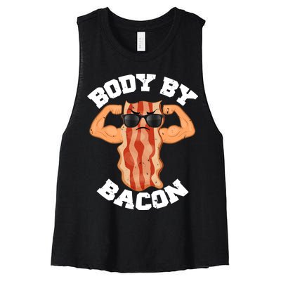 Flexing Body by Bacon Women's Racerback Cropped Tank